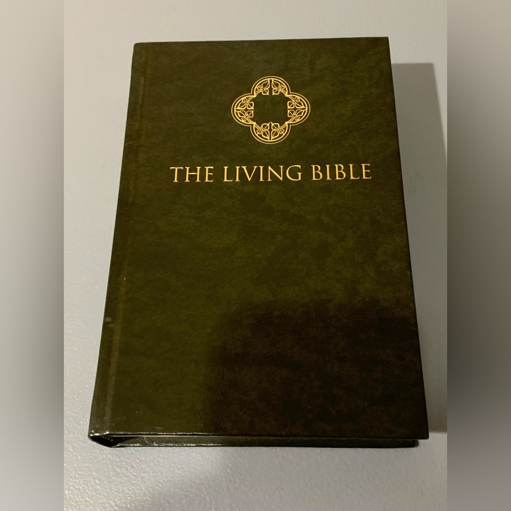 The Living Bible Hardcover - Dark Green with Gold Foil